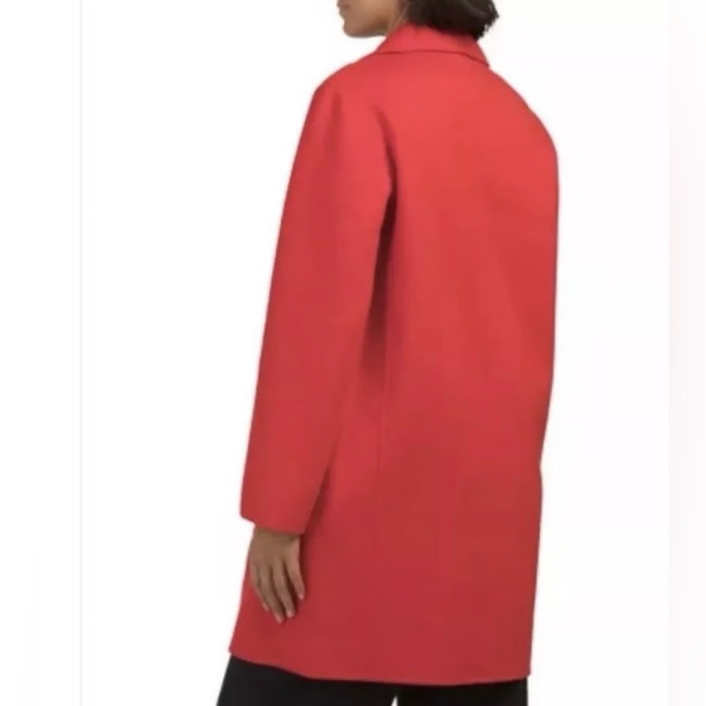 THEORY BOY COAT women’s color Burn Orange Trench Coat LUXE NEW DIVINE size M - Picture 2 of 16
